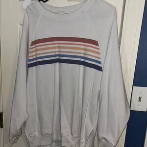 American Eagle Striped Crewneck Sweater